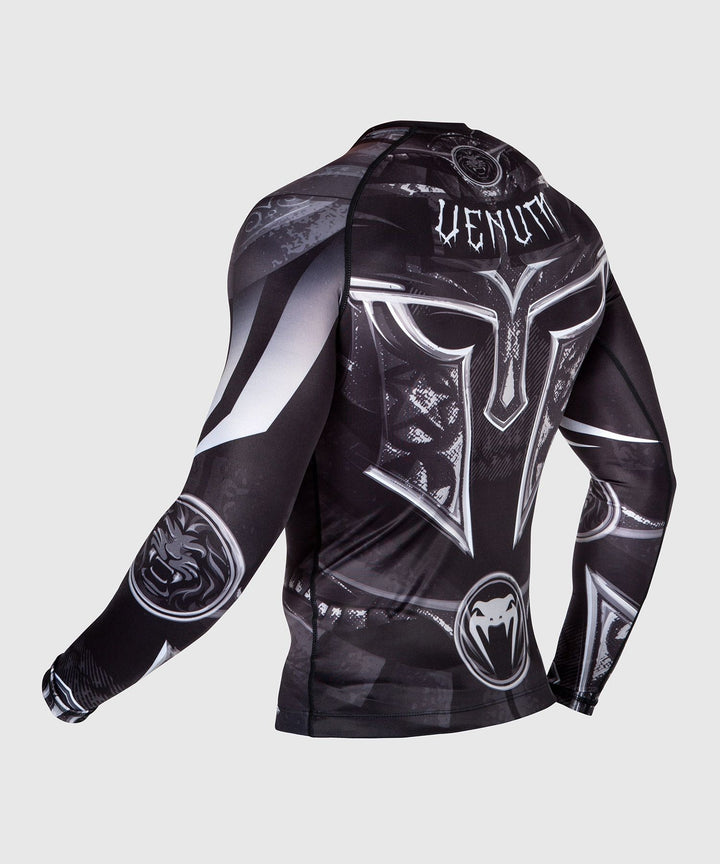Venum Gladiator 3.0 Rashguard - Juoda/balta - ilgomis rankovėmis