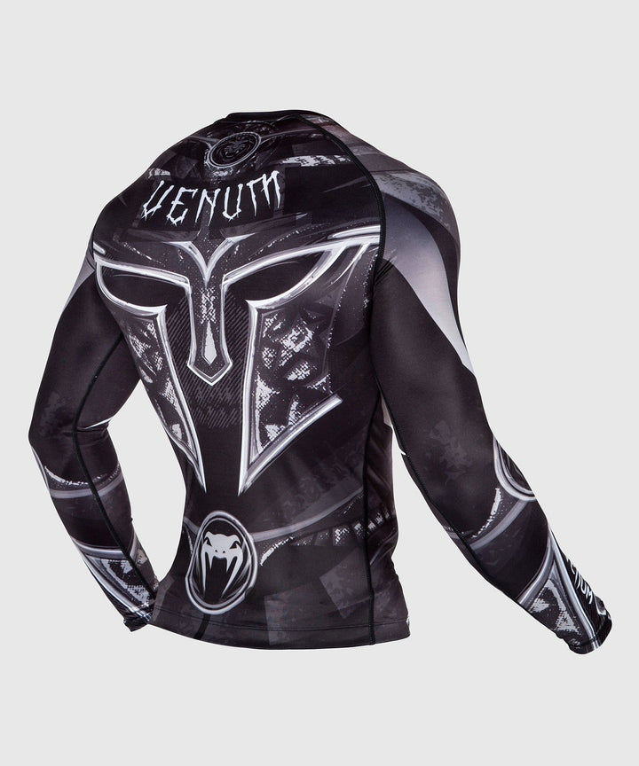 Venum Gladiator 3.0 Rashguard - Juoda/balta - ilgomis rankovėmis