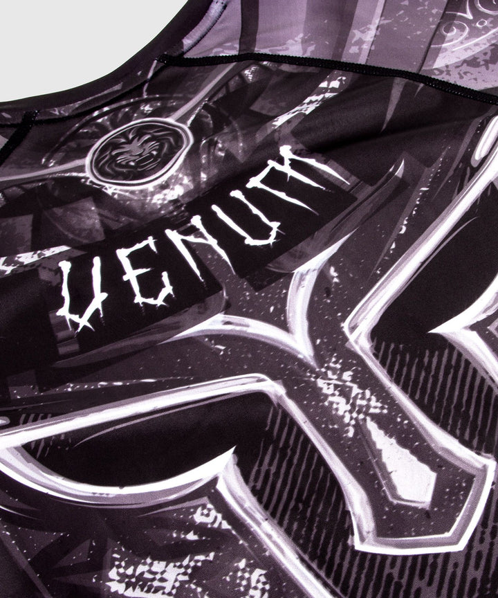 Venum Gladiator 3.0 Rashguard - Juoda/balta - ilgomis rankovėmis