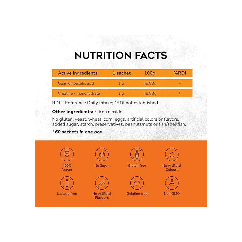 CreGAAtine 60 pak. Creatine orange