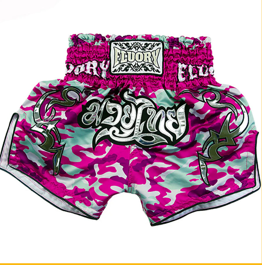 MUAY THAI SHORTS PINK CAMO