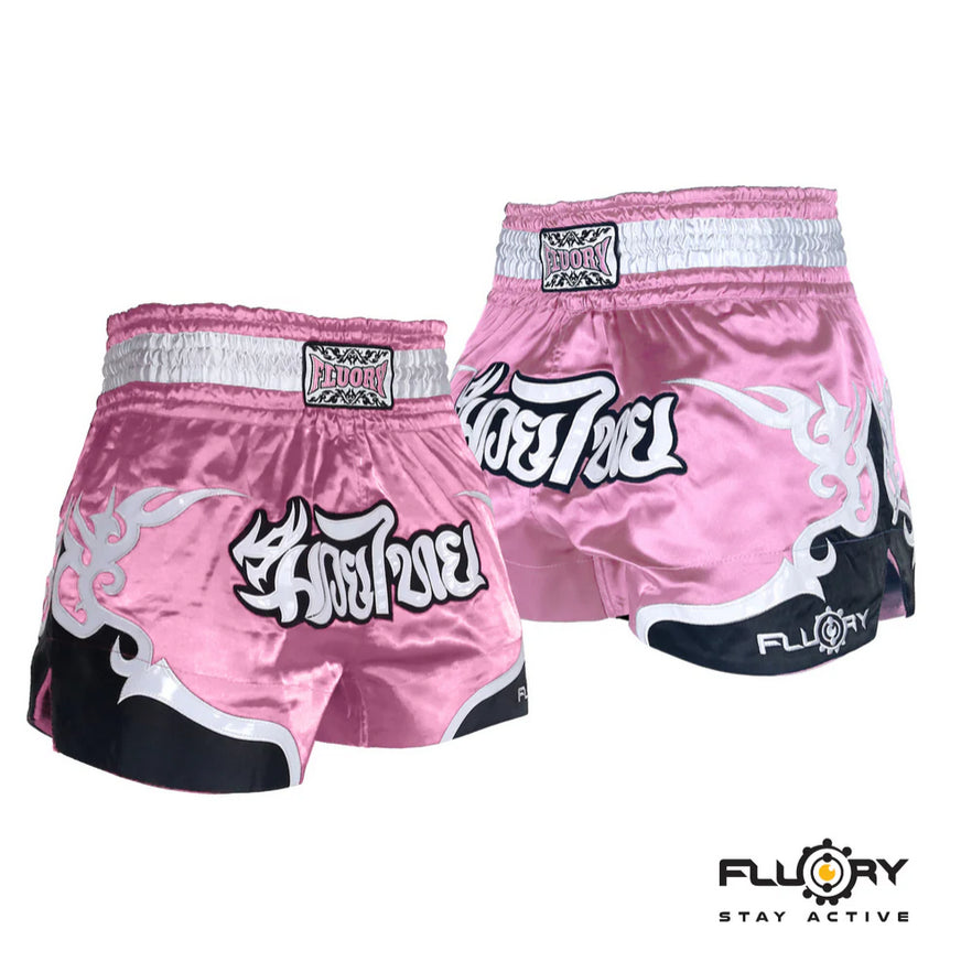 FLUORY" MUAY THAI ŠORTAI PINK