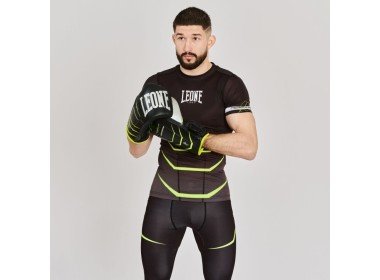 "Leone1947" MMA marškinėliai trump. rankov. Revo Fluo - Juodi