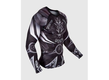 Venum Gladiator 3.0 Rashguard - Juoda/balta - ilgomis rankovėmis