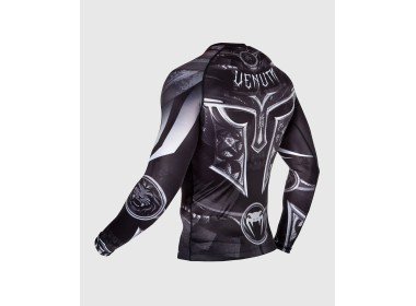 Venum Gladiator 3.0 Rashguard - Juoda/balta - ilgomis rankovėmis