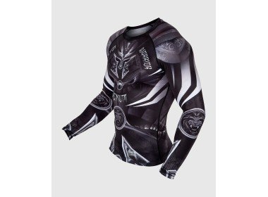 Venum Gladiator 3.0 Rashguard - Juoda/balta - ilgomis rankovėmis