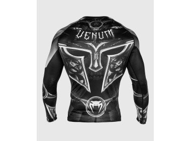 Venum Gladiator 3.0 Rashguard - Juoda/balta - ilgomis rankovėmis