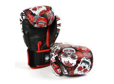 "Twins" bokso pirštinės FBGVL3-53 Skull - Red/Black