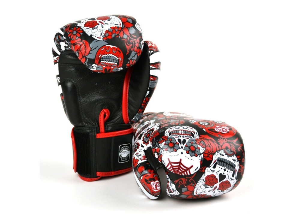 "Twins" bokso pirštinės FBGVL3-53 Skull - Red/Black