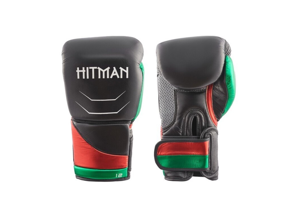 "Hitman" bokso pirštinės Premium - Black/Red/Green