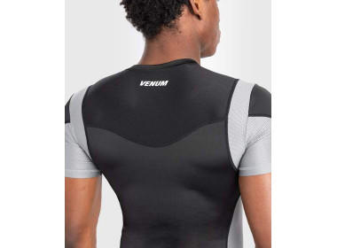 Venum Tempest Men's Short Sleeve Rashguard - Black/Grey