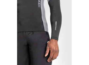 Venum Tempest Men's Long Sleeve Rashguard - Black/Grey