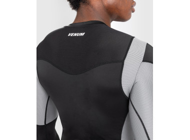 Venum Tempest Men's Long Sleeve Rashguard - Black/Grey