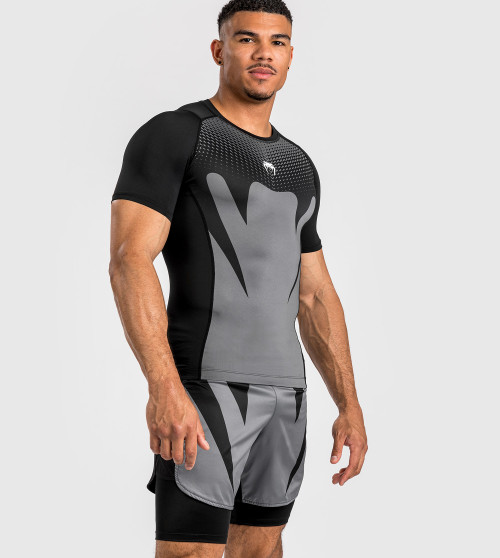 Venum Attack Men's kompresiniai marškinėliai Black/Grey