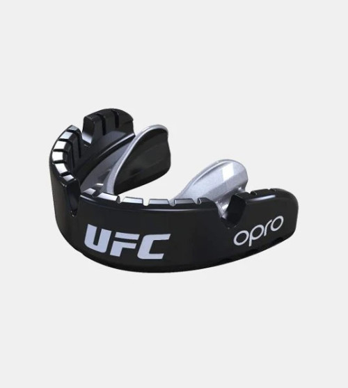 "OPRO" dantų apsauga Self-Fit UFC Silver - Black/Silver