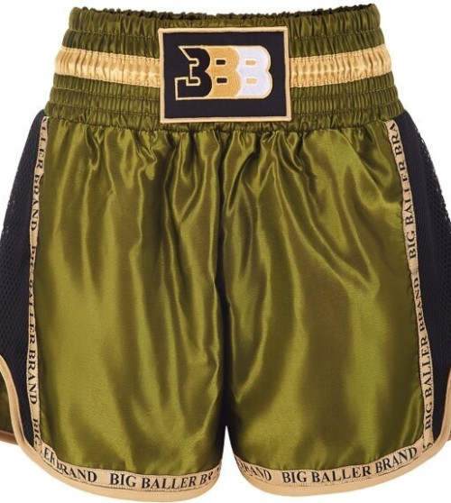 "BBB" šortai Muay Thai / Kickboxing trunks - Mesh - khaki