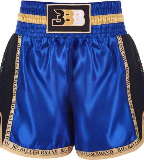 "BBB" šortai Muay Thai / Kickboxing trunks - Mesh - blue