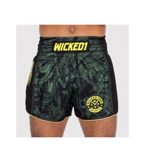 "Wicked One" K-1 / Thai šortai Havoc - Khaki/Yellow