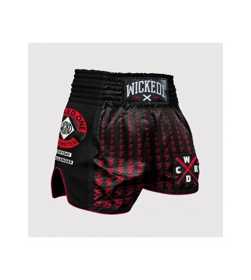 "Wicked One" K-1 / Thai šortai Infinit - Black/Red