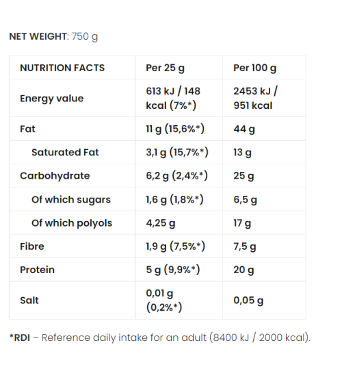 7 Nutrition Cream 750 g šokoladinis žemės riešutų baltyminis užtepas