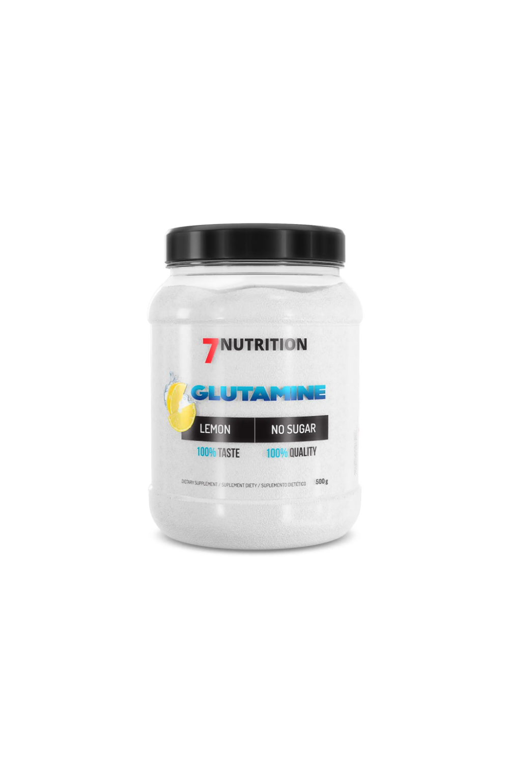 7 Nutrition Glutamine 500 g Citrinų skonio