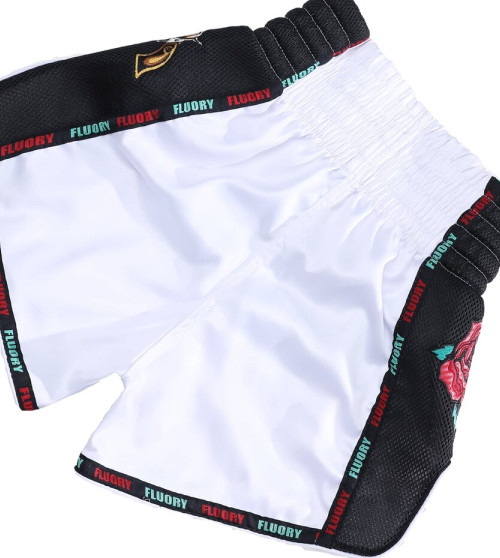 "FLUORY"  FADE MUAY THAI ŠORTAI PISTOLA WHITE