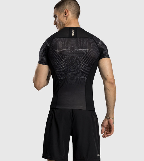 Venum G-Fit Air Men's Short Sleeve Rashguard - Deep Black/Desert Sand