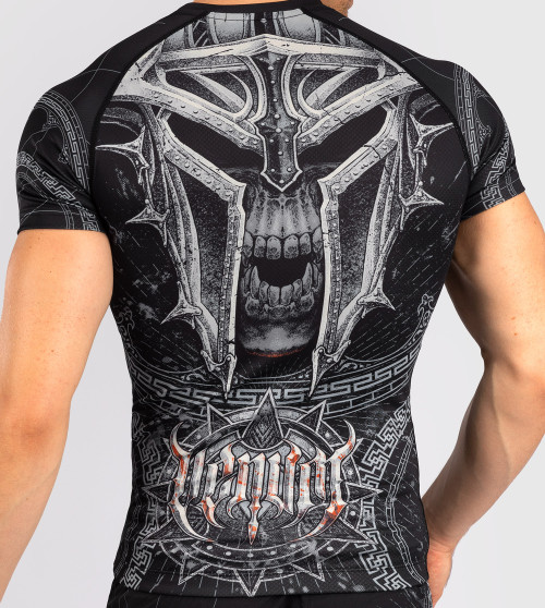 Venum Gladiator 5.0 Men's Short Sleeve Rashguard - Black/Silver