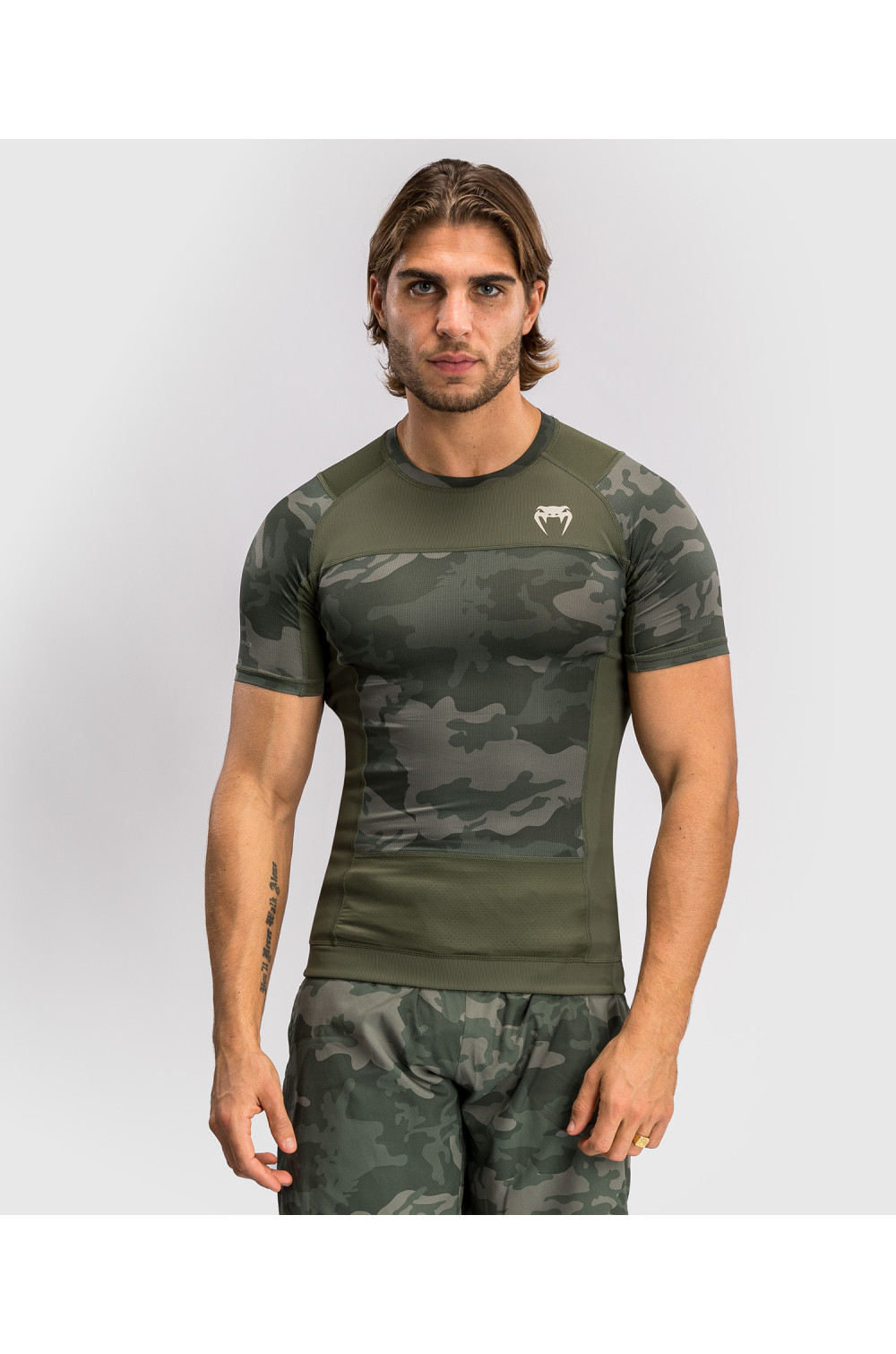 Venum G-Fit Air Men's Short Sleeve Rashguard - Army Camo