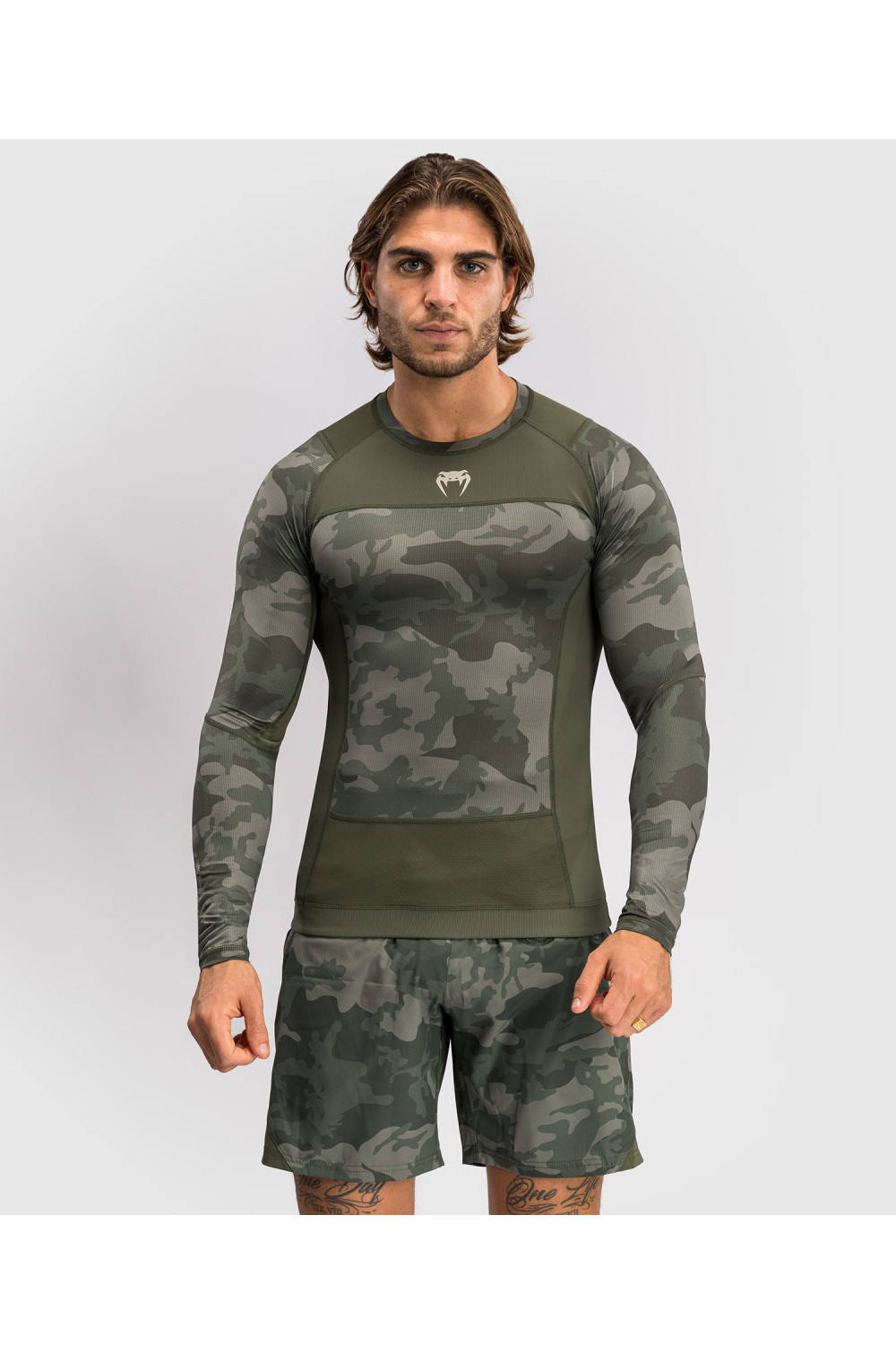 Venum G-Fit Air Men's Long Sleeve Rashguard - Army Camo