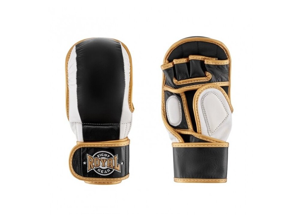 MMA pirštinės "Royal" Pro-1 -  sint oda - Black/White