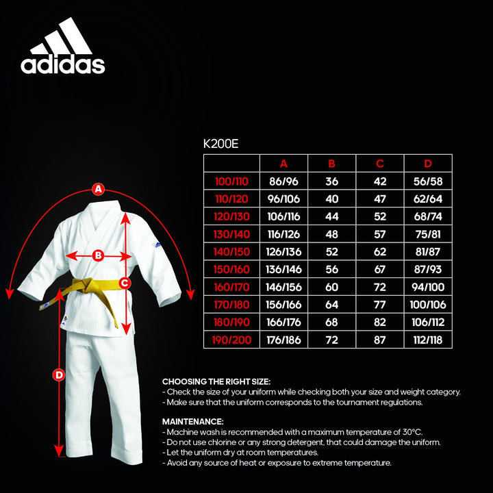 100/110CM Adidas Karate Kimono Komplektas - Vaikams