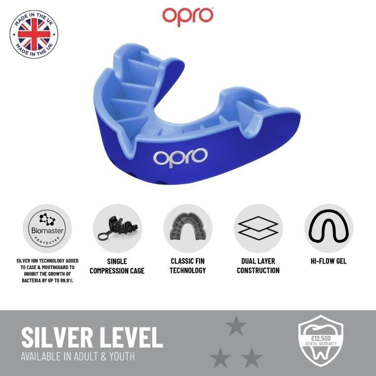 "OPRO" dantų apsauga Self-Fit UFC Silver - Bronze/white