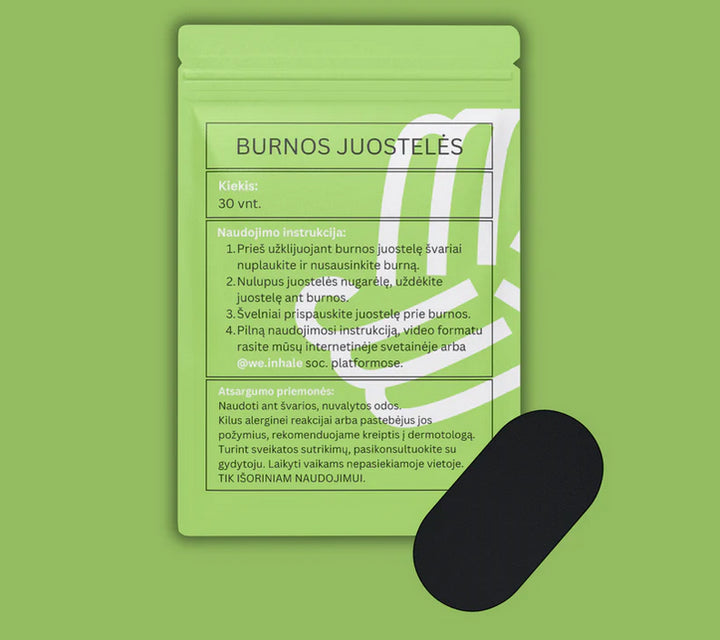 INHALE Burnos juostelės