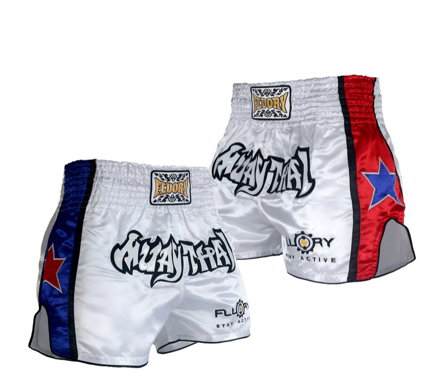 "FLUORY"  MUAY THAI ŠORTAI RED/BLUE