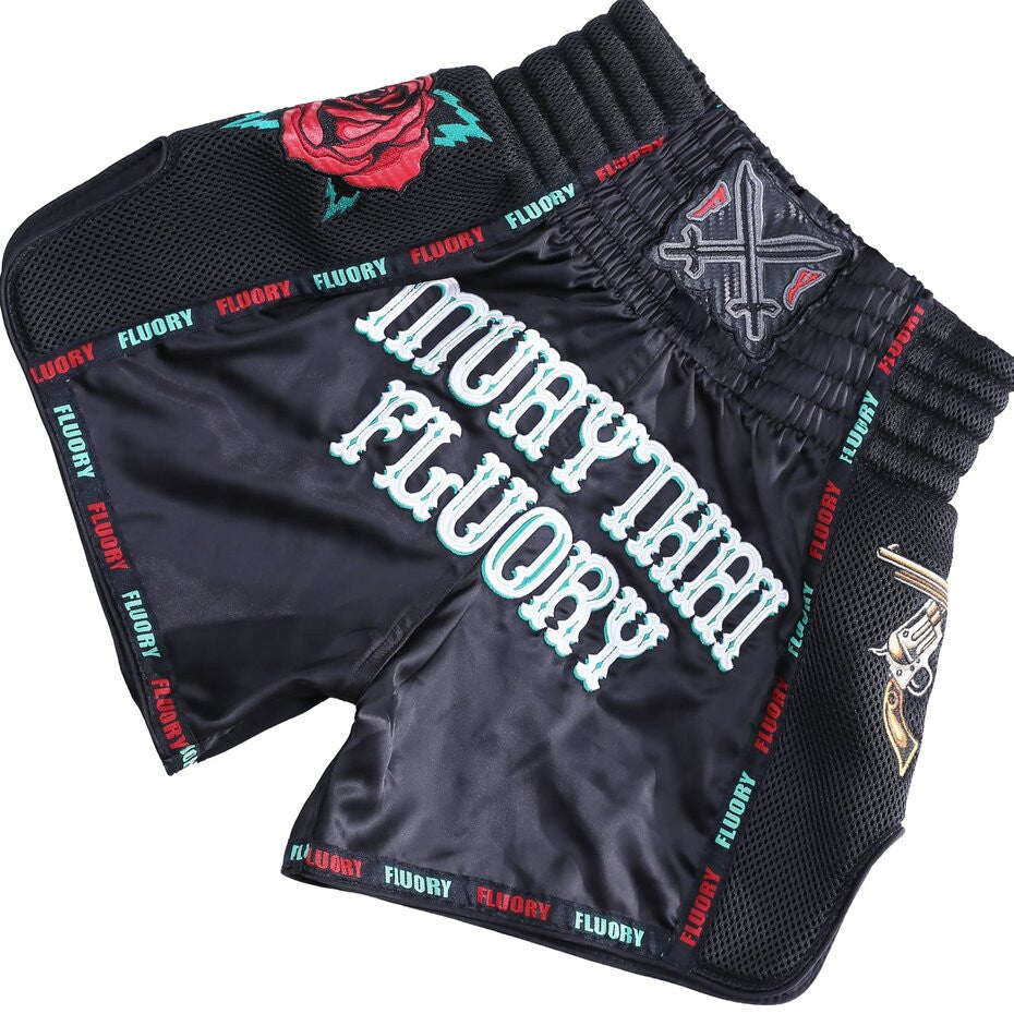 "FLUORY"  MUAY THAI ŠORTAI PINK PISTOLA