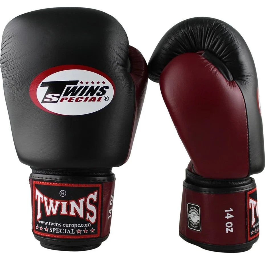 "Twins" bokso pirštinės BGVL3 - Black/Wine Red