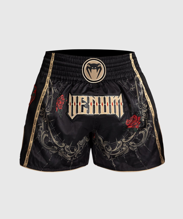Venum Santa Muerte 5.0 Muay Thai šortai - Deep Black/Gold