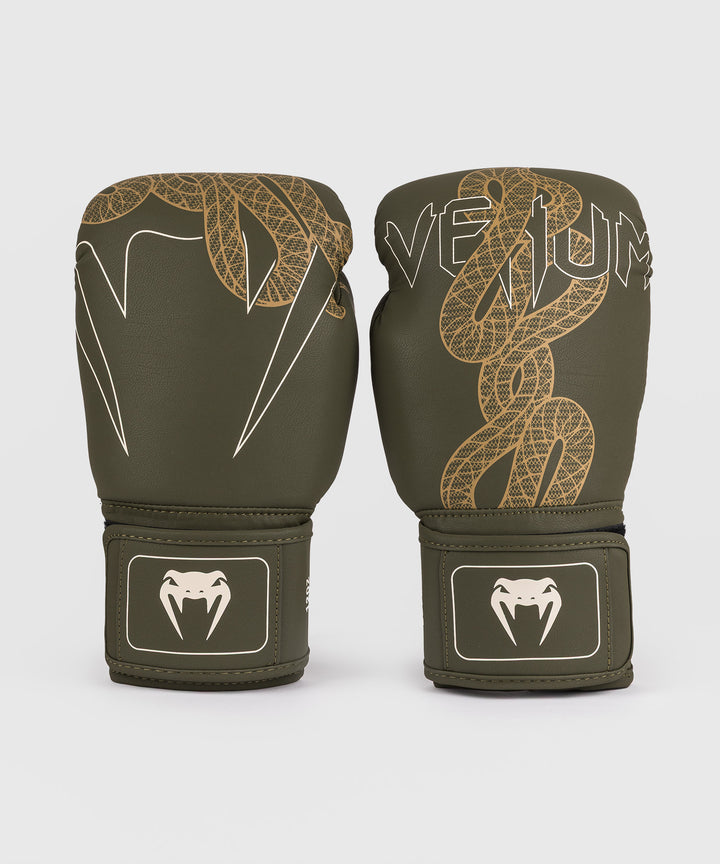 Venum Serpenti Boxing Gloves - Khaki/Bronze/Ivory