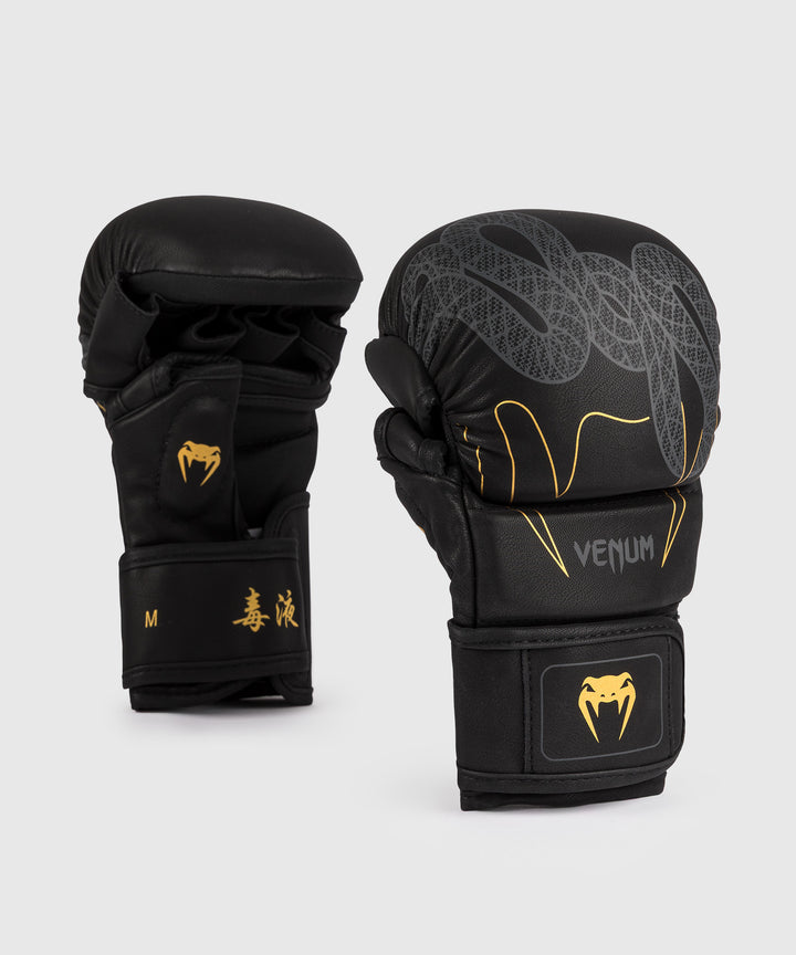Venum Serpenti MMA pirštinės - Black/Silver/Gold
