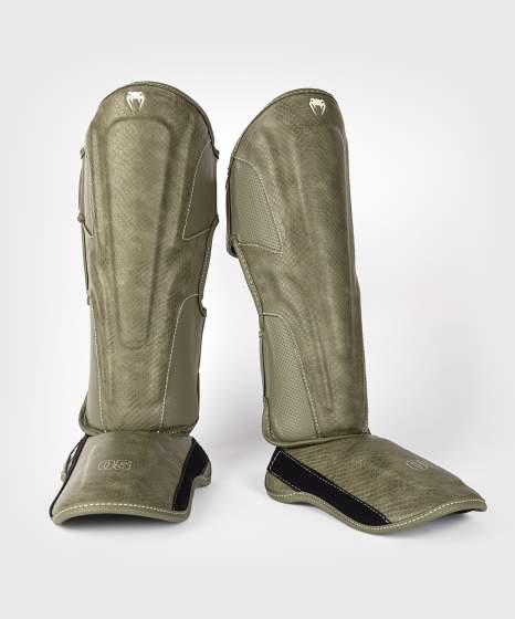 Venum Impact Evo Scales Shin Guards - Army Green