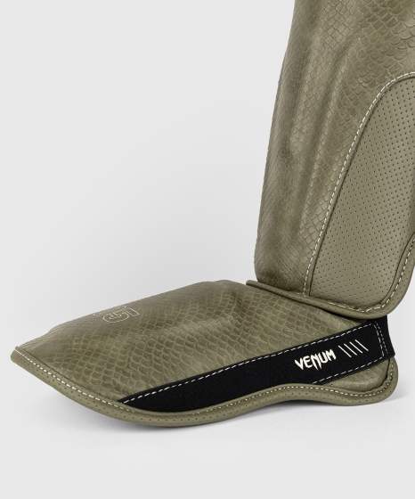 Venum Impact Evo Scales Shin Guards - Army Green