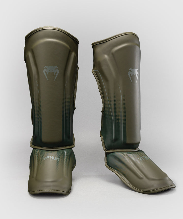 Venum Stealth Shin Guards - Khaki/Dark Green