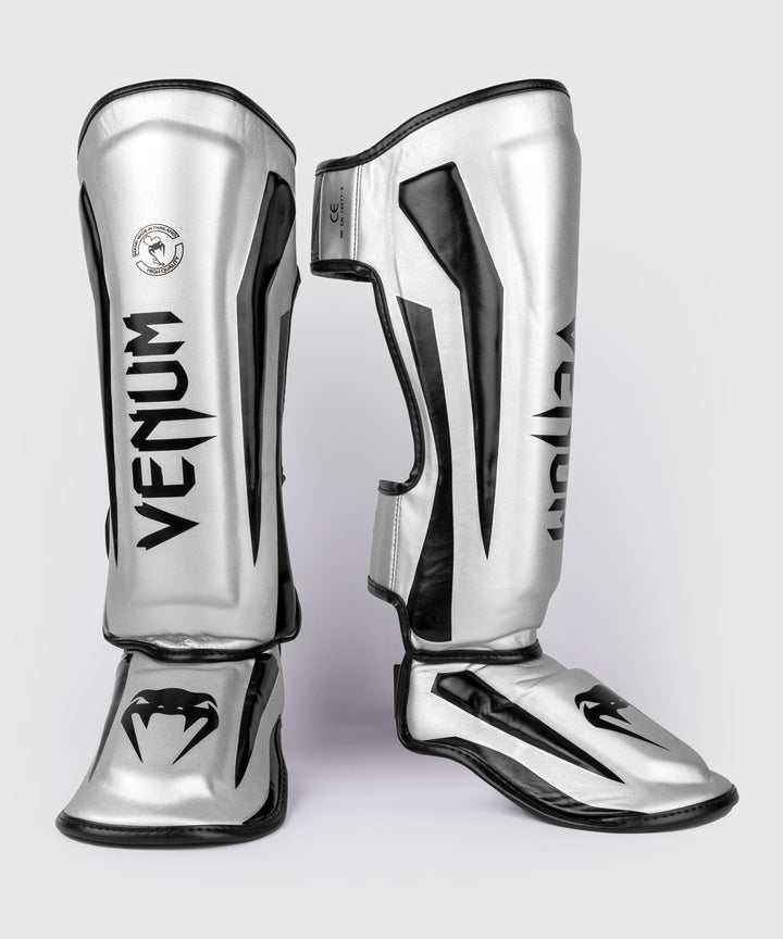 Venum Elite kojų apsaugos Silver/Black
