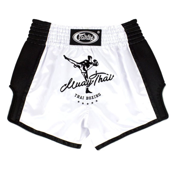 Fairtex Muay Thai šortai, BS1707, white black